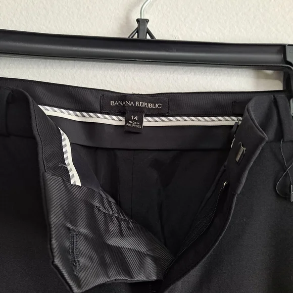 Banana Republic Black Pants Size 14 Avery Wool Blend - Picture 6 of 8